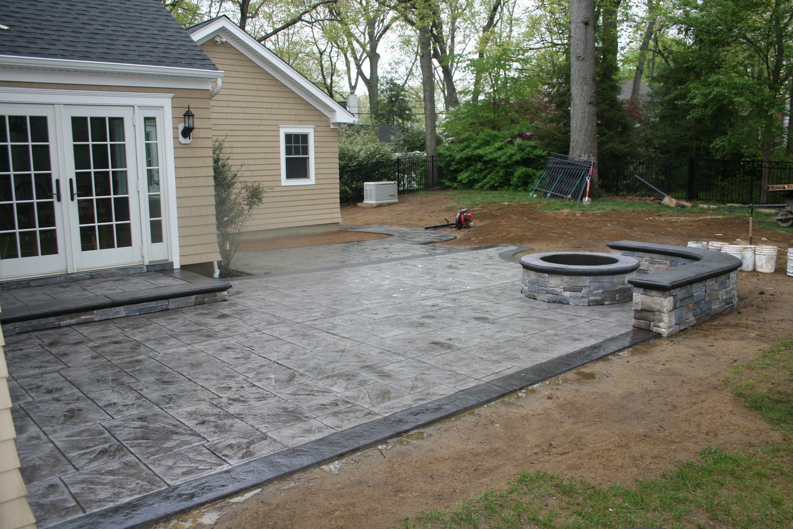 Stamped Concrete patio at the Jersey Shore