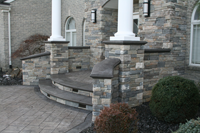 custom stone entrance